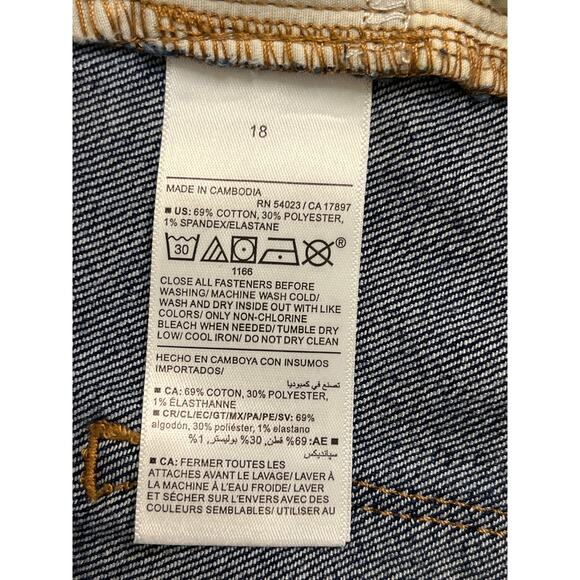 Old navy wow flare high rise dark rinse blue jeans, size 18 - Picture 6 of 12